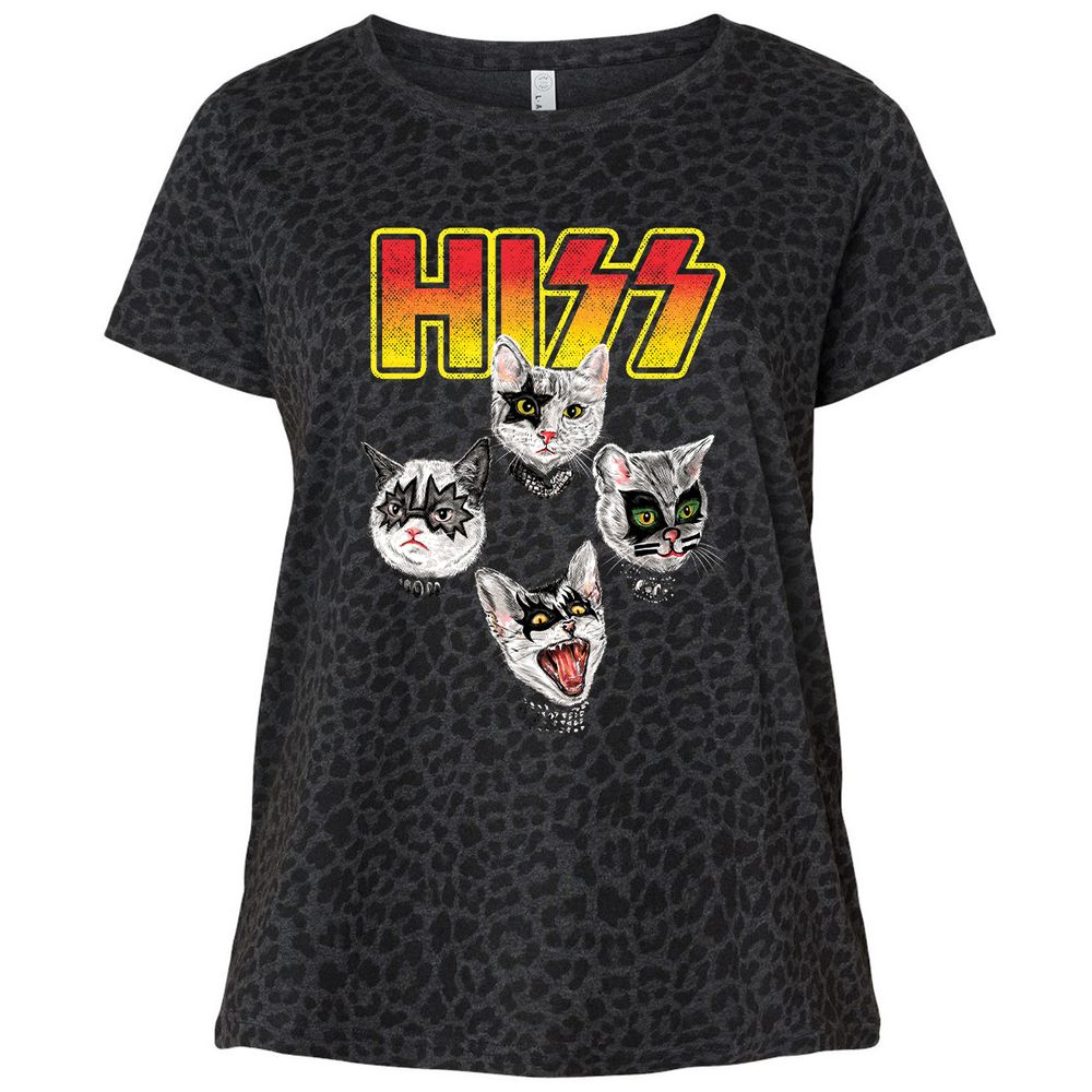 Ladies Curvy Jersey - 6ZE2TH1E - Black Leopard - 11