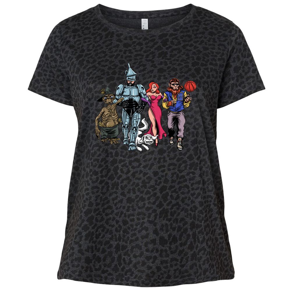 Ladies Curvy Jersey - 77EMRUMX - Black Leopard - 11