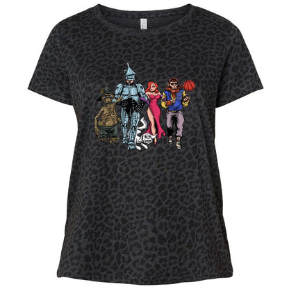 Ladies Curvy Jersey - 77EMRUMX - Black Leopard - 11