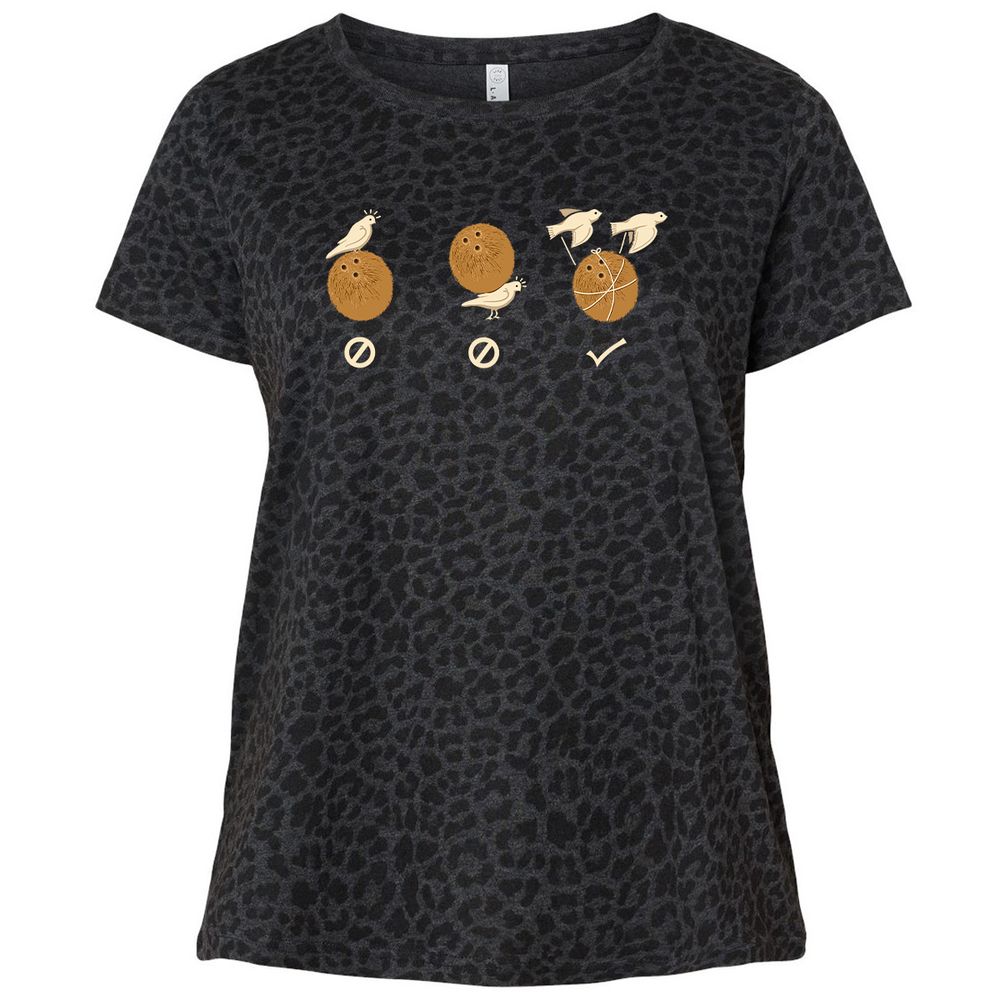 Ladies Curvy Jersey - 7VULF7S6 - Black Leopard - 11