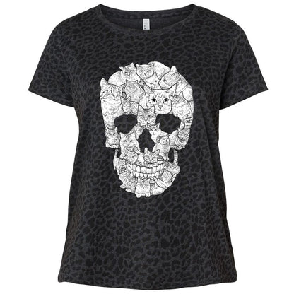 Ladies Curvy Jersey - QS67ASM8 - Black Leopard - 11