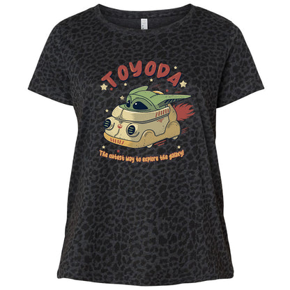 Ladies Curvy Jersey - DLGKFJXY - Black Leopard - 11