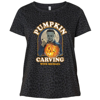 Ladies Curvy Jersey - 52PTAA5U - Black Leopard - 11