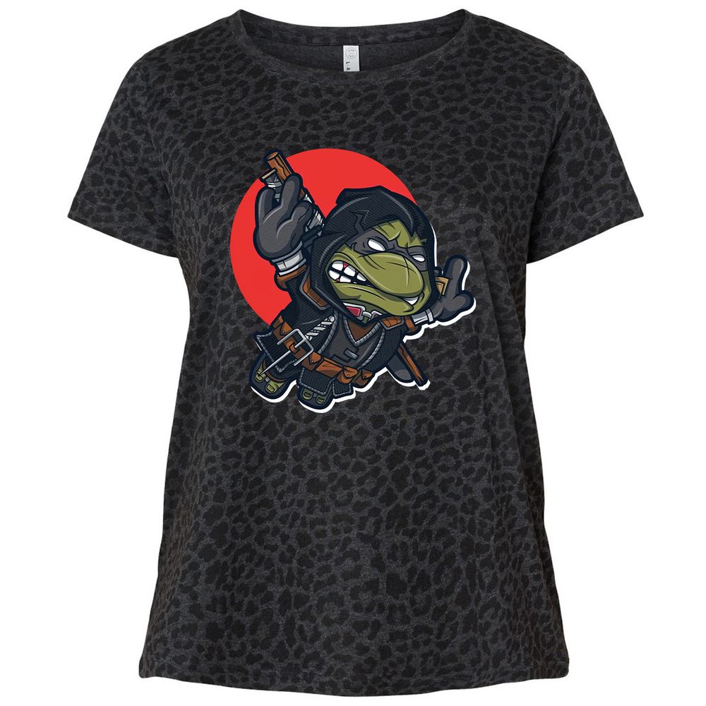 Ladies Curvy Jersey - 2GLFWL4Q - Black Leopard - 11