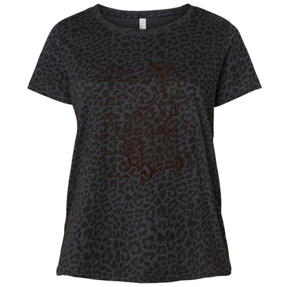 Ladies Curvy Jersey - 914CHFVE - Black Leopard - 11