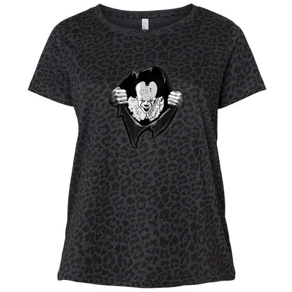 Ladies Curvy Jersey - 6RHW8QUS - Black Leopard - 11