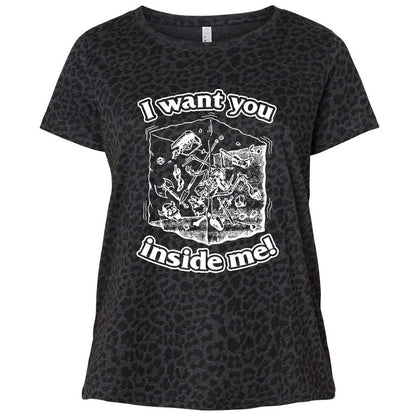 Ladies Curvy Jersey - 7ZKWE686 - Black Leopard - 11