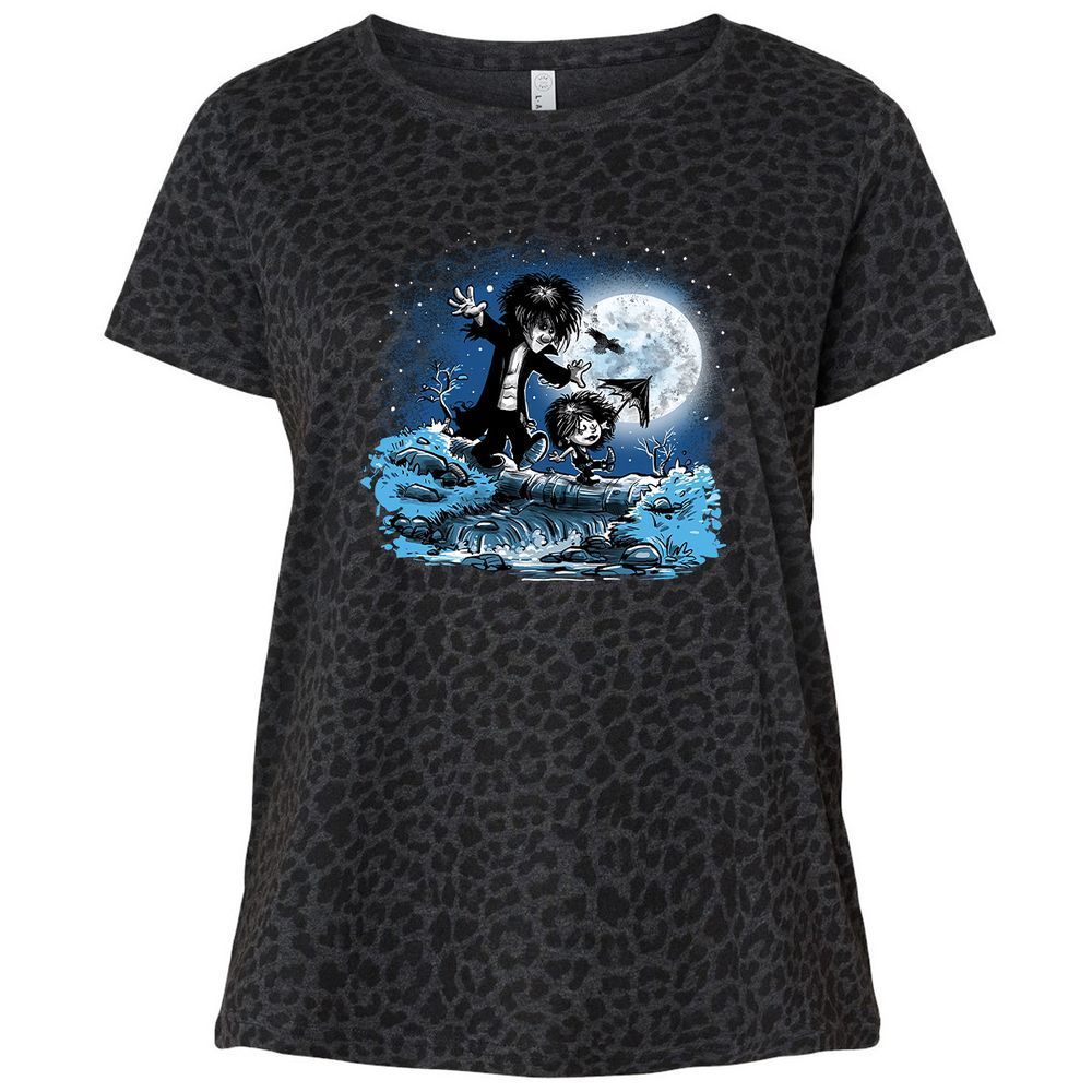 Ladies Curvy Jersey - 8M5FXSTL - Black Leopard - 11