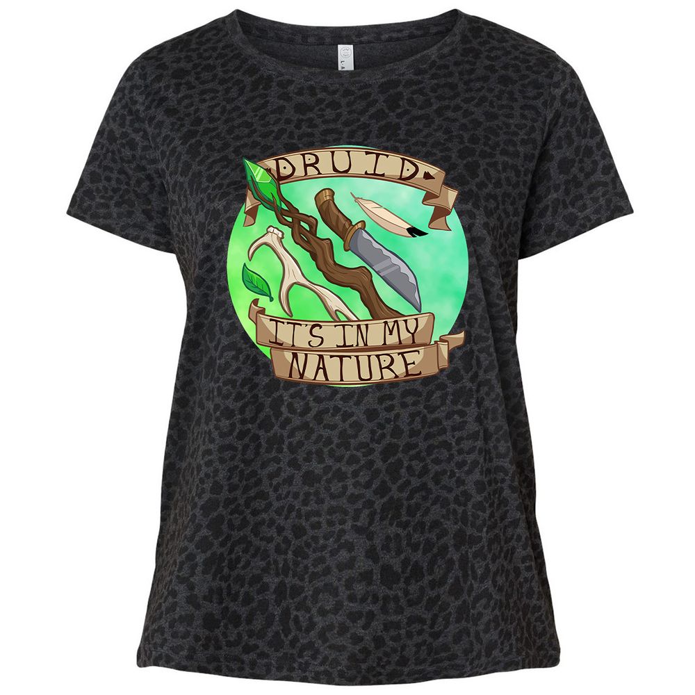 Ladies Curvy Jersey - NADKHU3S - Black Leopard - 11