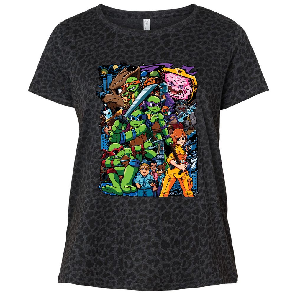 Ladies Curvy Jersey - F4965KFA - Black Leopard - 11