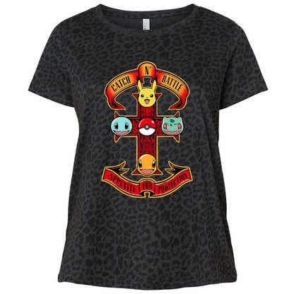 Ladies Curvy Jersey - MCLQESZW - Black Leopard - 11