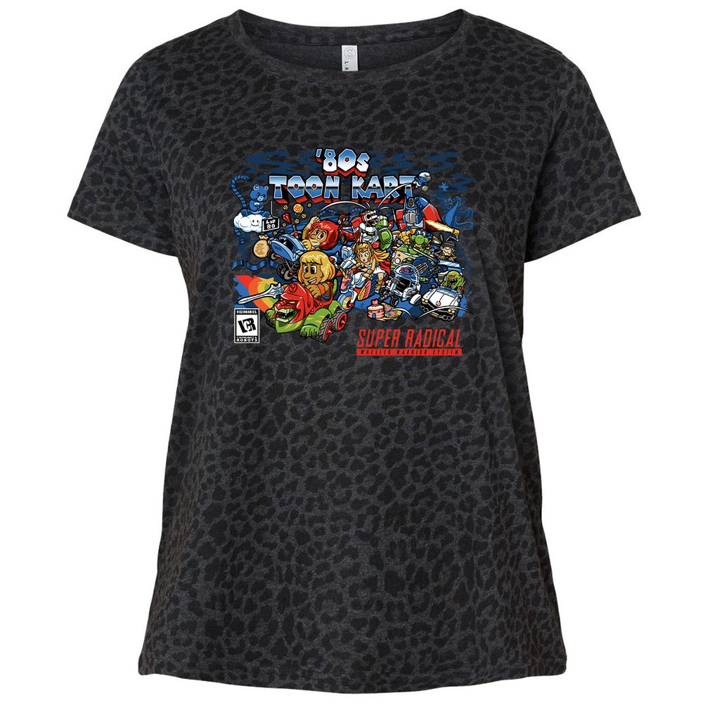 Ladies Curvy Jersey - MTDATZ9U - Black Leopard - 11