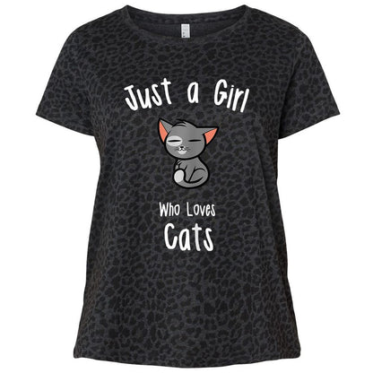 Ladies Curvy Jersey - 2GC7NGSJ - Black Leopard - 11