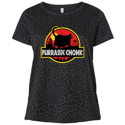 Ladies Curvy Jersey - V1ELNK3W - Black Leopard - 11