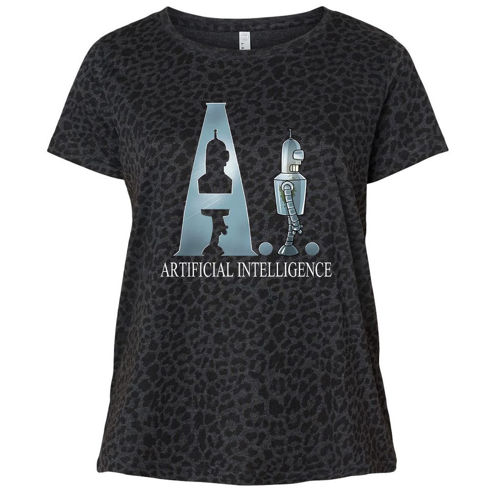 Ladies Curvy Jersey - 6RYAPB6U - Black Leopard - 11