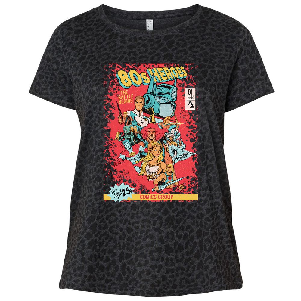 Ladies Curvy Jersey - NDVWPM2D - Black Leopard - 11