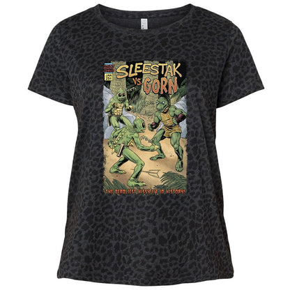 Ladies Curvy Jersey - VVV4W2DB - Black Leopard - 11