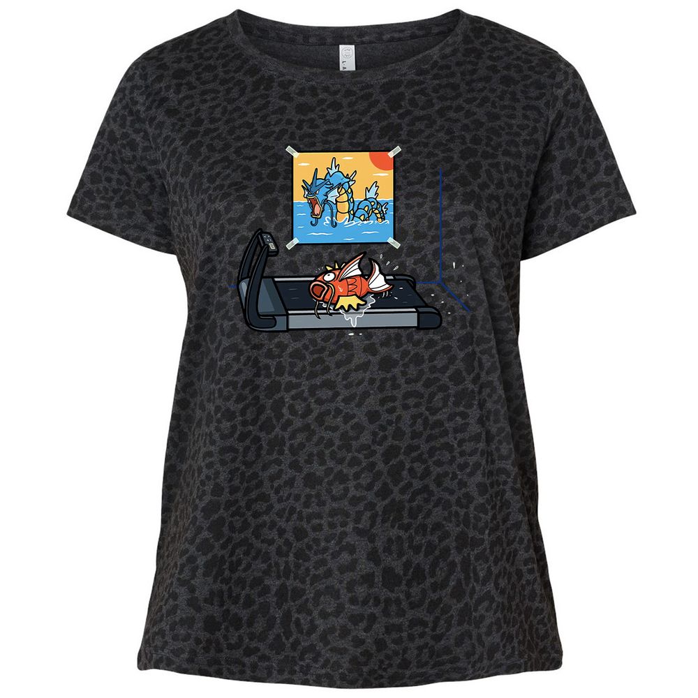 Ladies Curvy Jersey - XRCQ44G8 - Black Leopard - 11