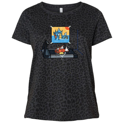 Ladies Curvy Jersey - XRCQ44G8 - Black Leopard - 11