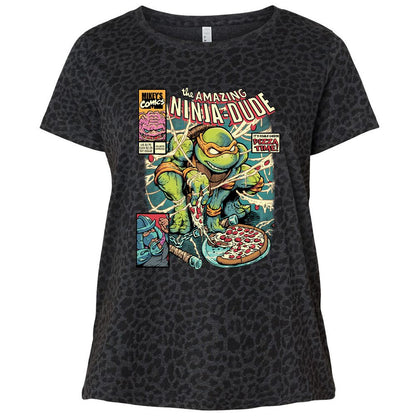 Ladies Curvy Jersey - F28MP4PY - Black Leopard - 11