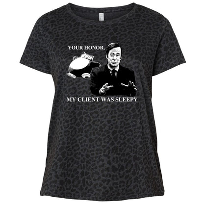 Ladies Curvy Jersey - 3LX8CVMY - Black Leopard - 11