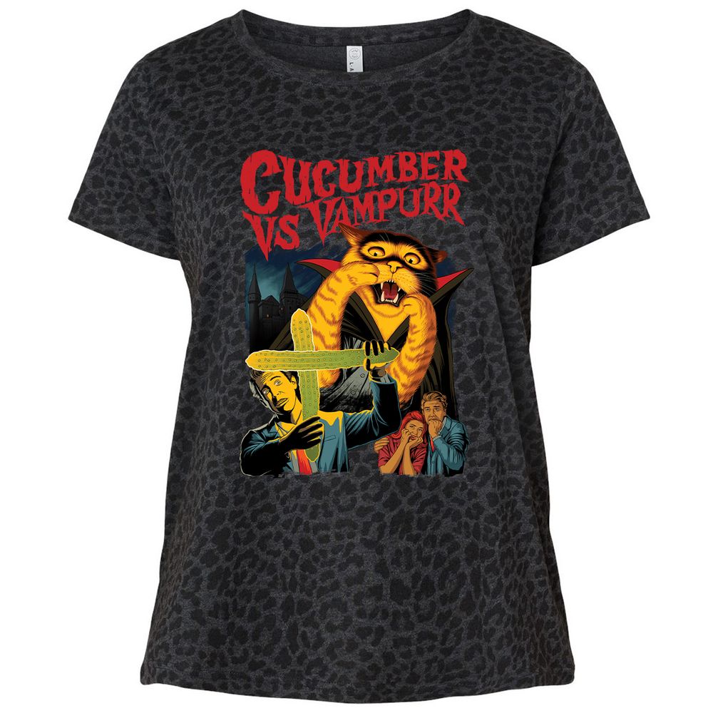 Ladies Curvy Jersey - KG8XQ9ZK - Black Leopard - 11