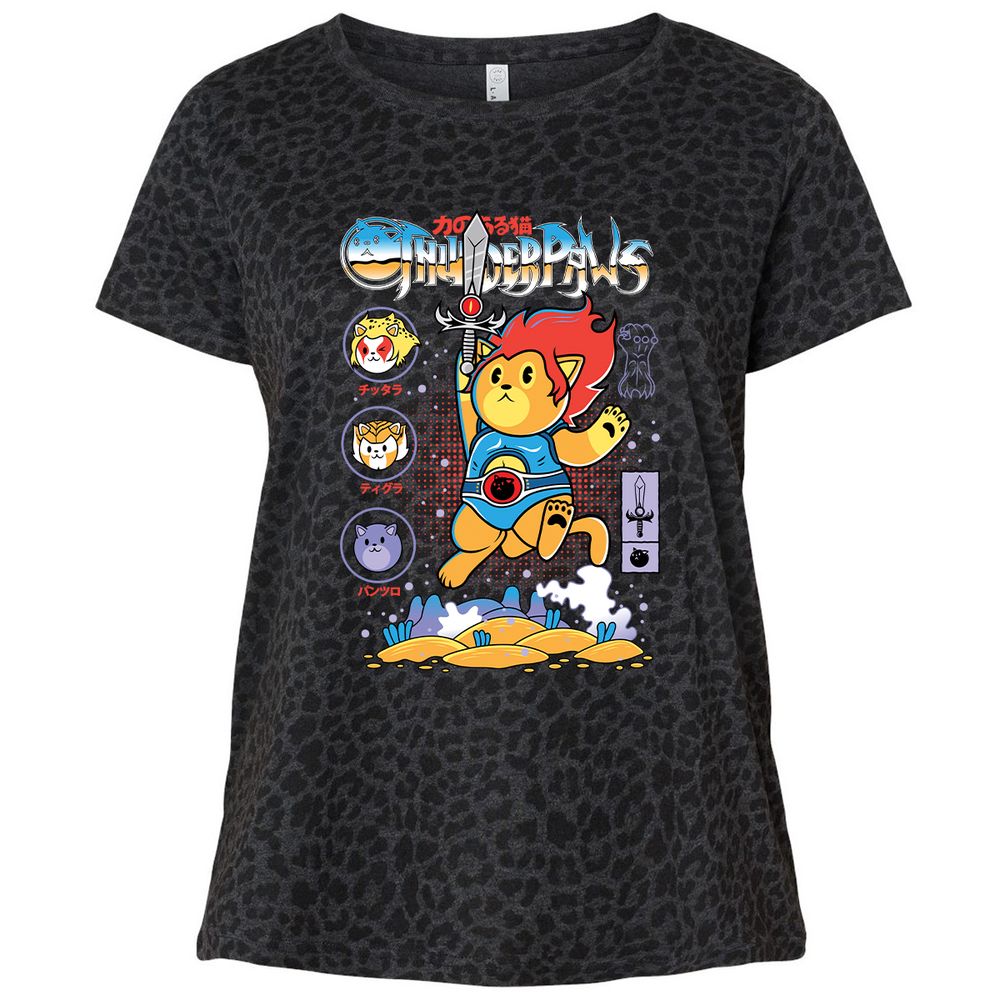 Ladies Curvy Jersey - AKNKJWJE - Black Leopard - 11