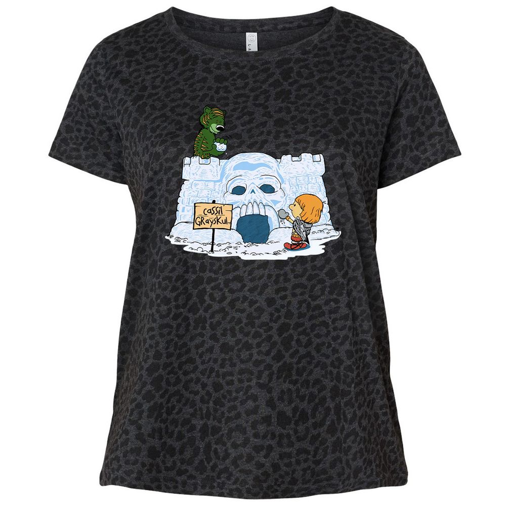 Ladies Curvy Jersey - BSL3RHBY - Black Leopard - 11