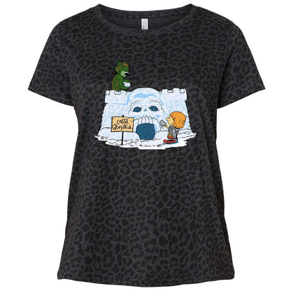 Ladies Curvy Jersey - BSL3RHBY - Black Leopard - 11