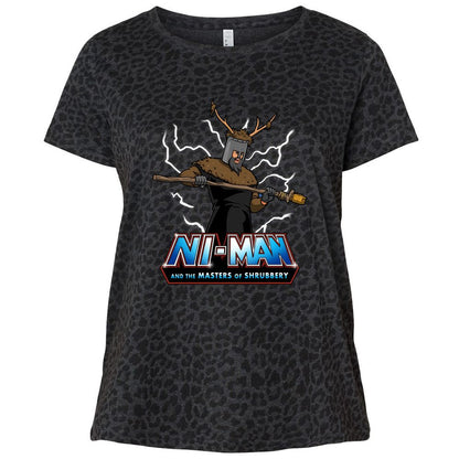 Ladies Curvy Jersey - ER69K3QN - Black Leopard - 11