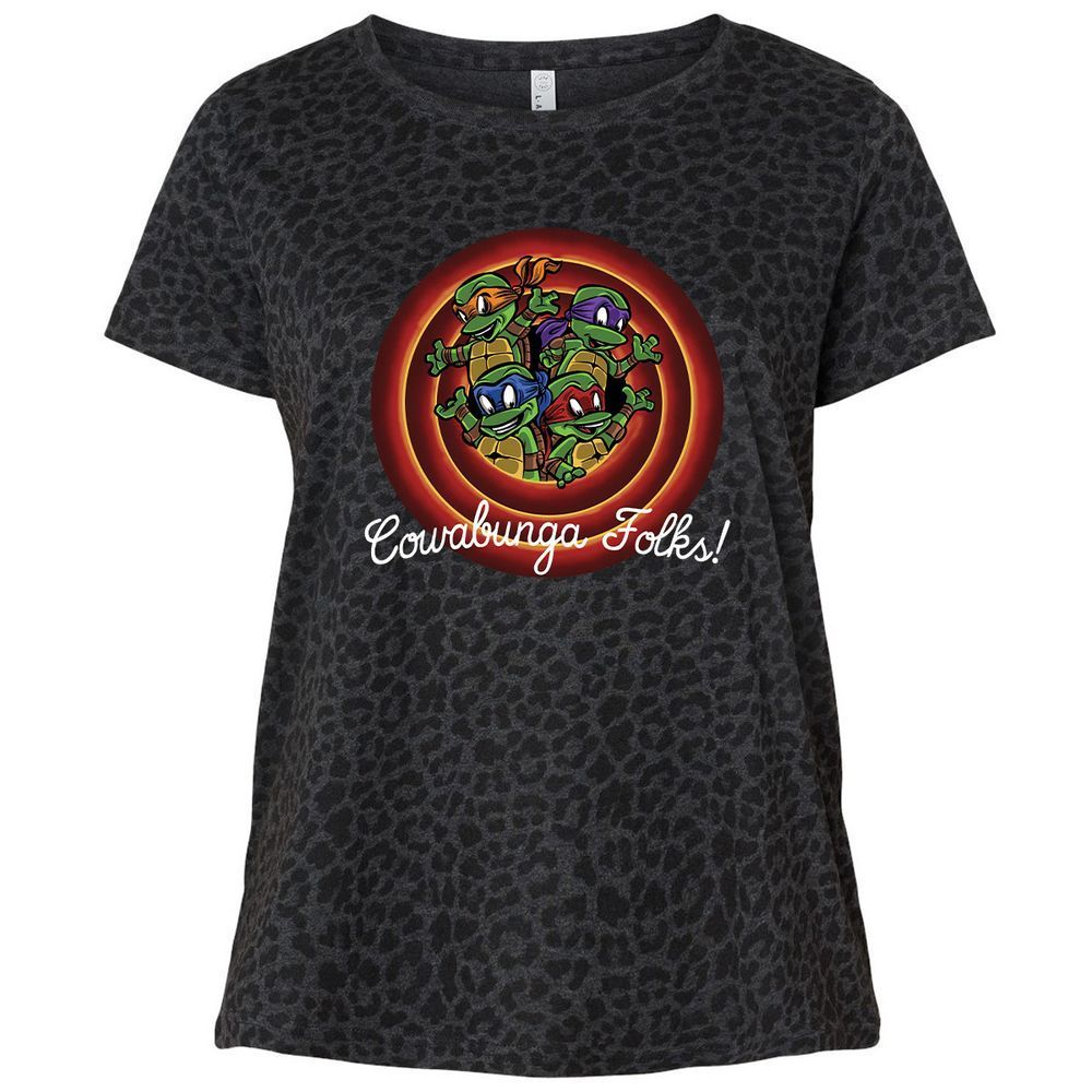 Ladies Curvy Jersey - BK7MDU2S - Black Leopard - 11