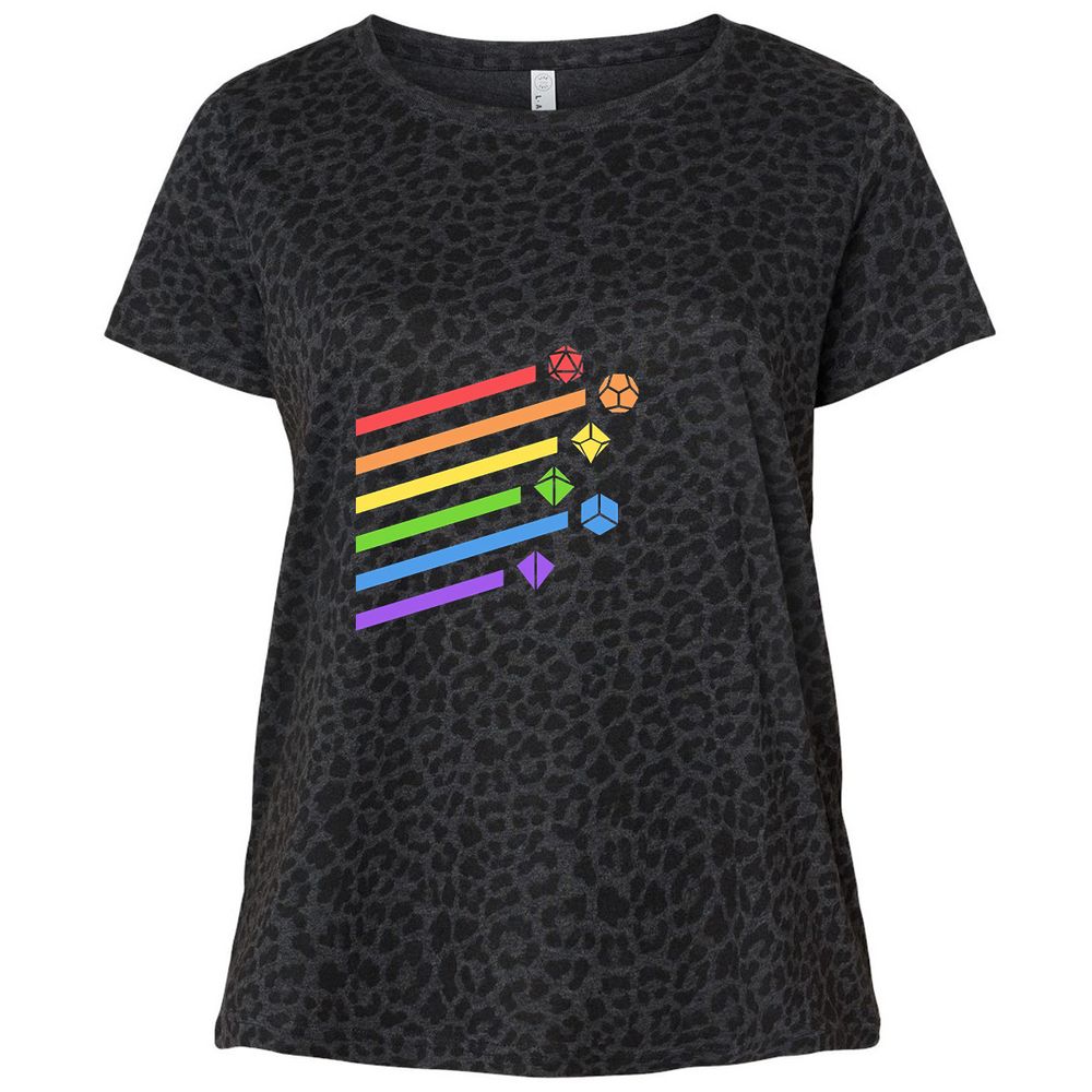 Ladies Curvy Jersey - WNQK633F - Black Leopard - 11