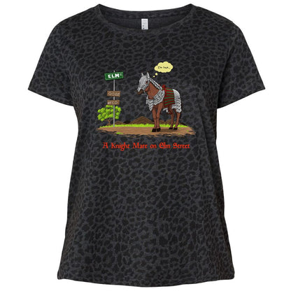 Ladies Curvy Jersey - 63WRHZLN - Black Leopard - 11