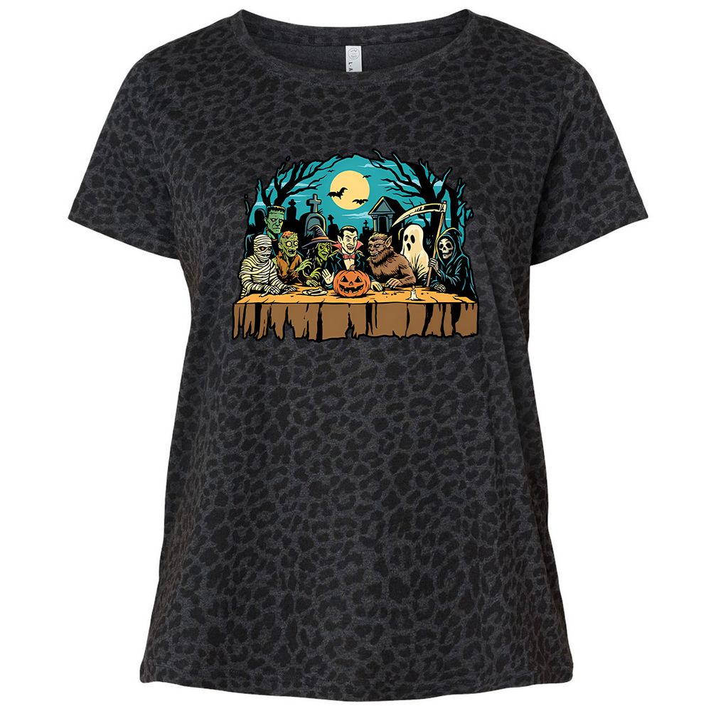 Ladies Curvy Jersey - WHCK8PGE - Black Leopard - 11