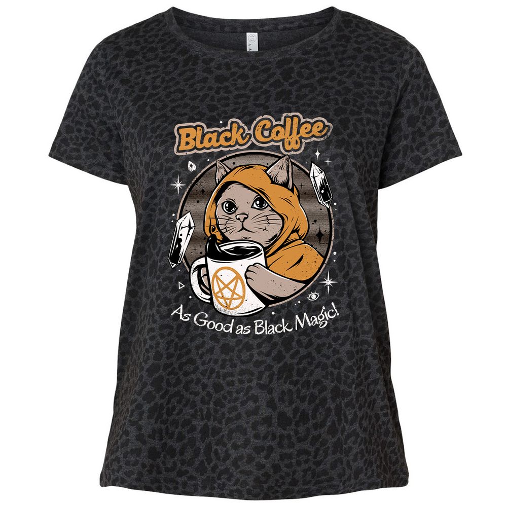 Ladies Curvy Jersey - ZZTHUQL5 - Black Leopard - 11