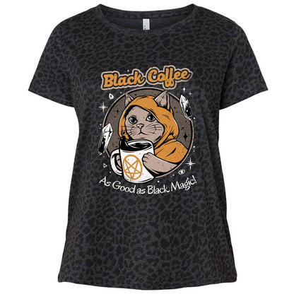 Ladies Curvy Jersey - ZZTHUQL5 - Black Leopard - 11