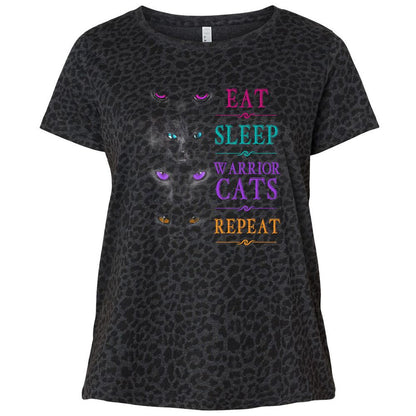 Ladies Curvy Jersey - AXAZLH6R - Black Leopard - 11