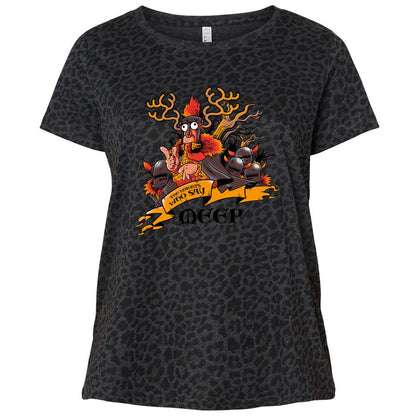 Ladies Curvy Jersey - 4SPL8JMM - Black Leopard - 11