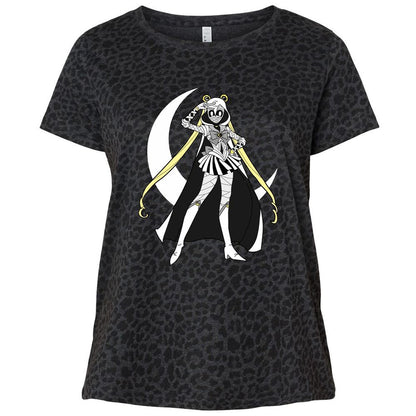 Ladies Curvy Jersey - 3EGUVG3G - Black Leopard - 11