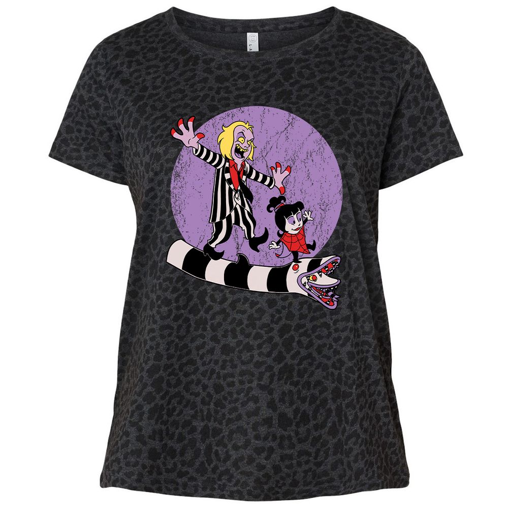 Ladies Curvy Jersey - 4EJG9HPJ - Black Leopard - 11