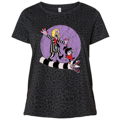 Ladies Curvy Jersey - 4EJG9HPJ - Black Leopard - 11