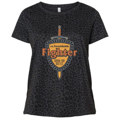 Ladies Curvy Jersey - KUUTBYBV - Black Leopard - 11