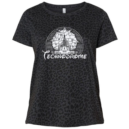 Ladies Curvy Jersey - AMWE1Q9Q - Black Leopard - 11