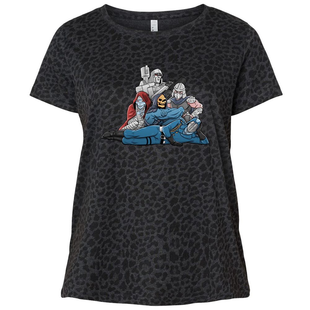 Ladies Curvy Jersey - 5QDKQ34T - Black Leopard - 11