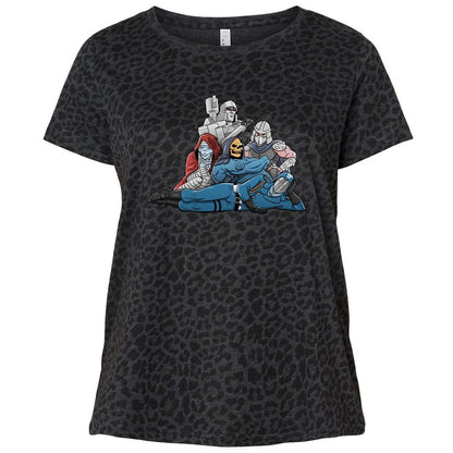 Ladies Curvy Jersey - 5QDKQ34T - Black Leopard - 11