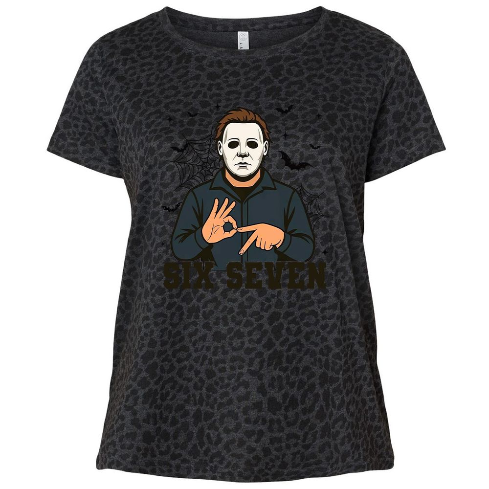 Ladies Curvy Jersey - E5P8YKAY - Black Leopard - 11