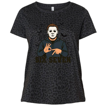 Ladies Curvy Jersey - E5P8YKAY - Black Leopard - 11