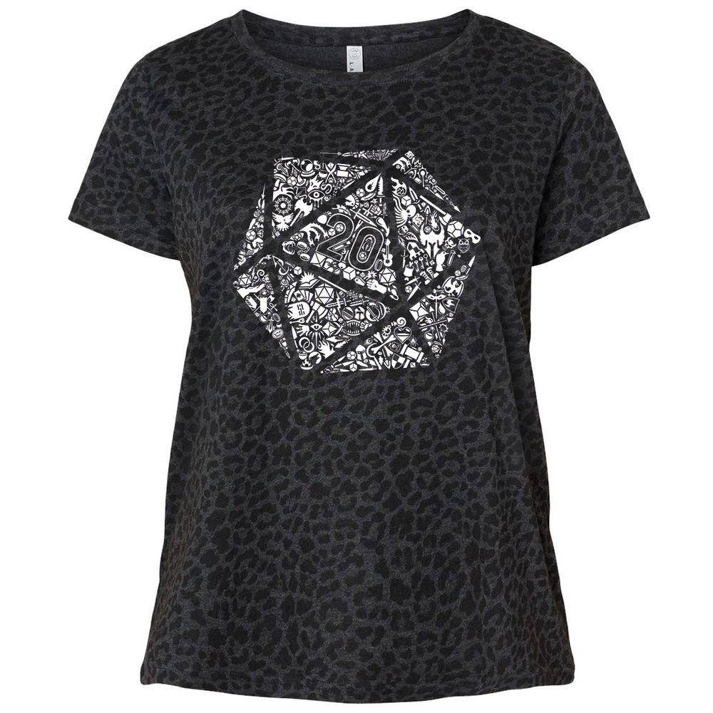 Ladies Curvy Jersey - LJXKDLNG - Black Leopard - 11