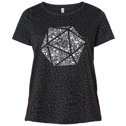 Ladies Curvy Jersey - LJXKDLNG - Black Leopard - 11