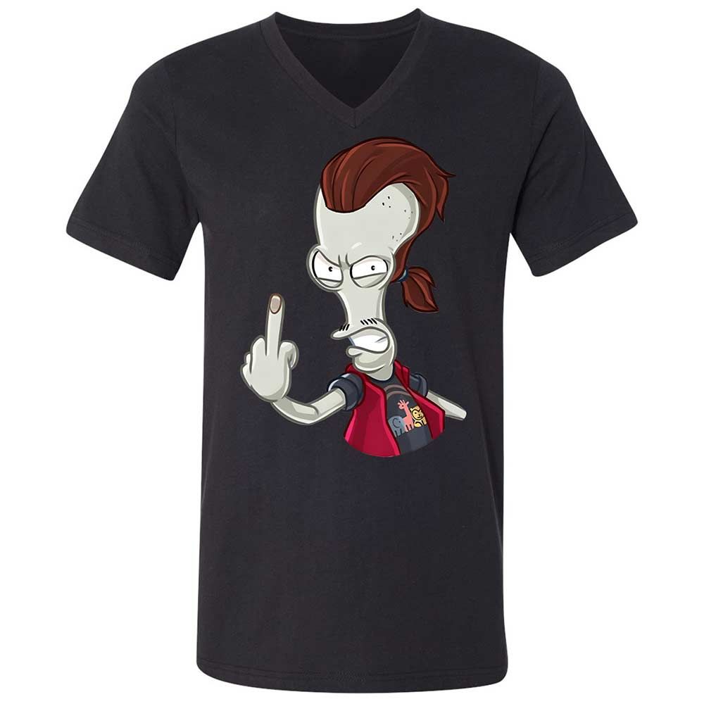 Unisex V-Neck T-Shirt - 9D53CTUE - Black - 11